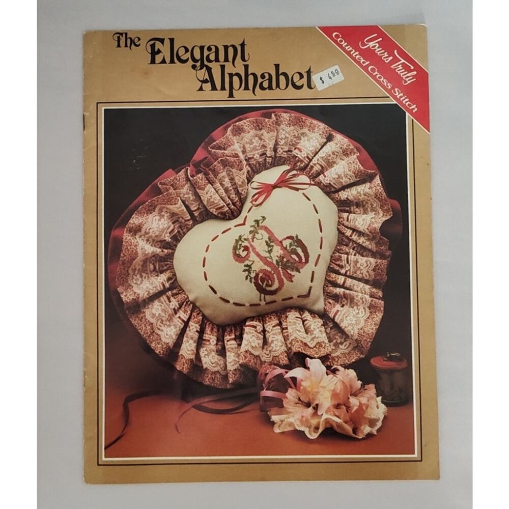 Yours Truly Elegant Alphabet Cross Stitch Pattern A-Z Floral